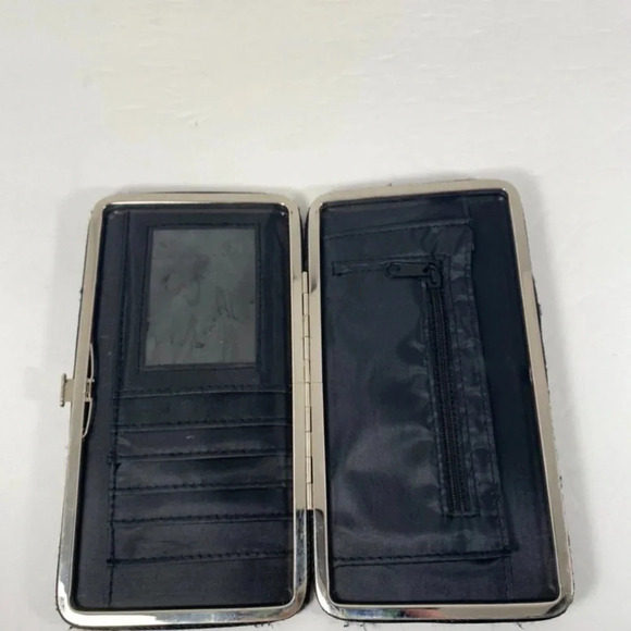 Guess Black Logo Cloth Flat Style Wallet - Picture 7 of 8